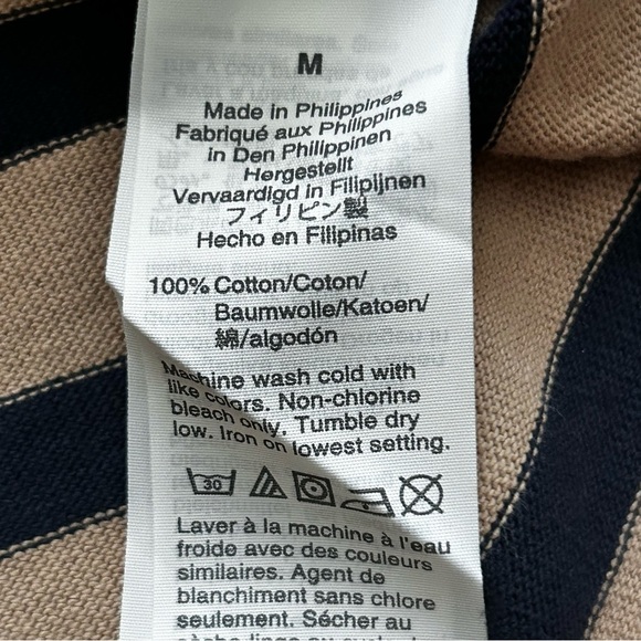 J. Crew Nautical Navy & Tan Striped Boatneck Top - Picture 5 of 8